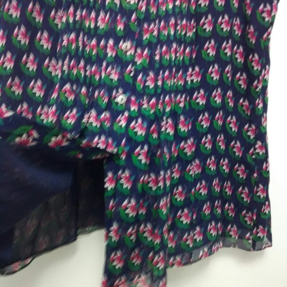 DIANE VON FURSTENBERG Blakely Floral Print Pintuck - Picture 7 of 11